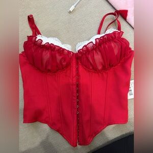 NWT Tenshoppe Peekaboo Corset Top, Size S